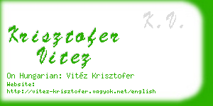 krisztofer vitez business card