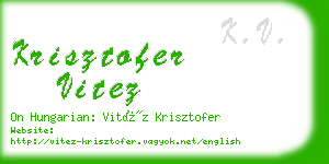 krisztofer vitez business card